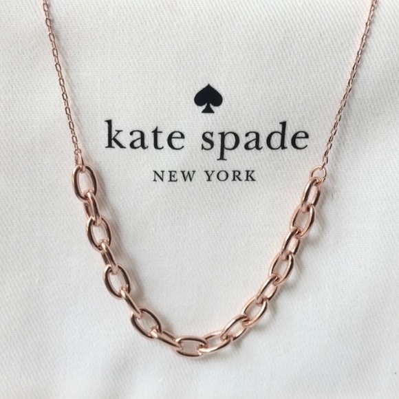 NWT Kate ♠️ Rhodium plated RoseGold tone necklace - Picture 2 of 6